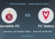 Servette FC vs FC Vaduz prediction – Swiss Super League